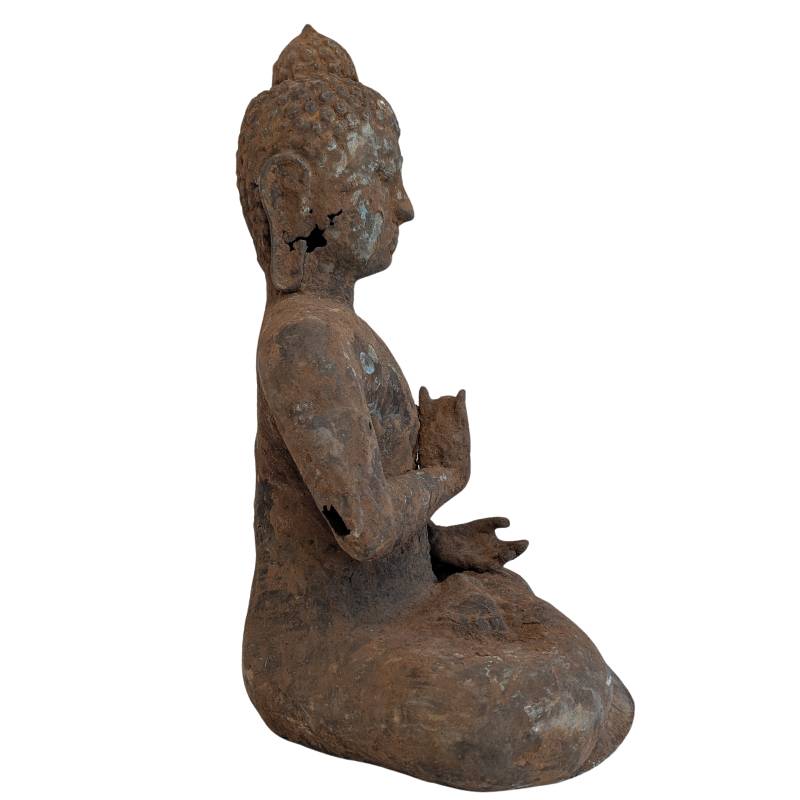 Antique bronze Buddha statue Southeast Asia Burma 17th century