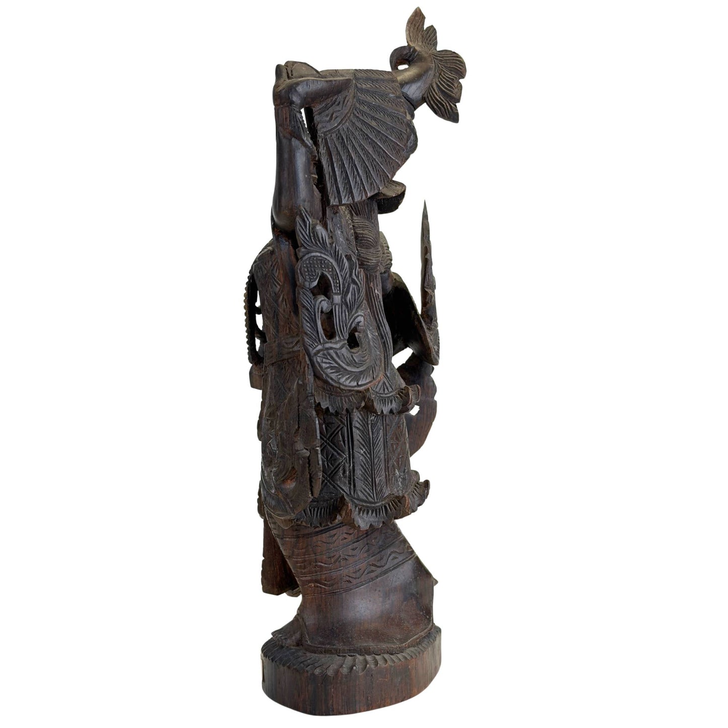 Ancient Burmese temple art with Kinnari depiction