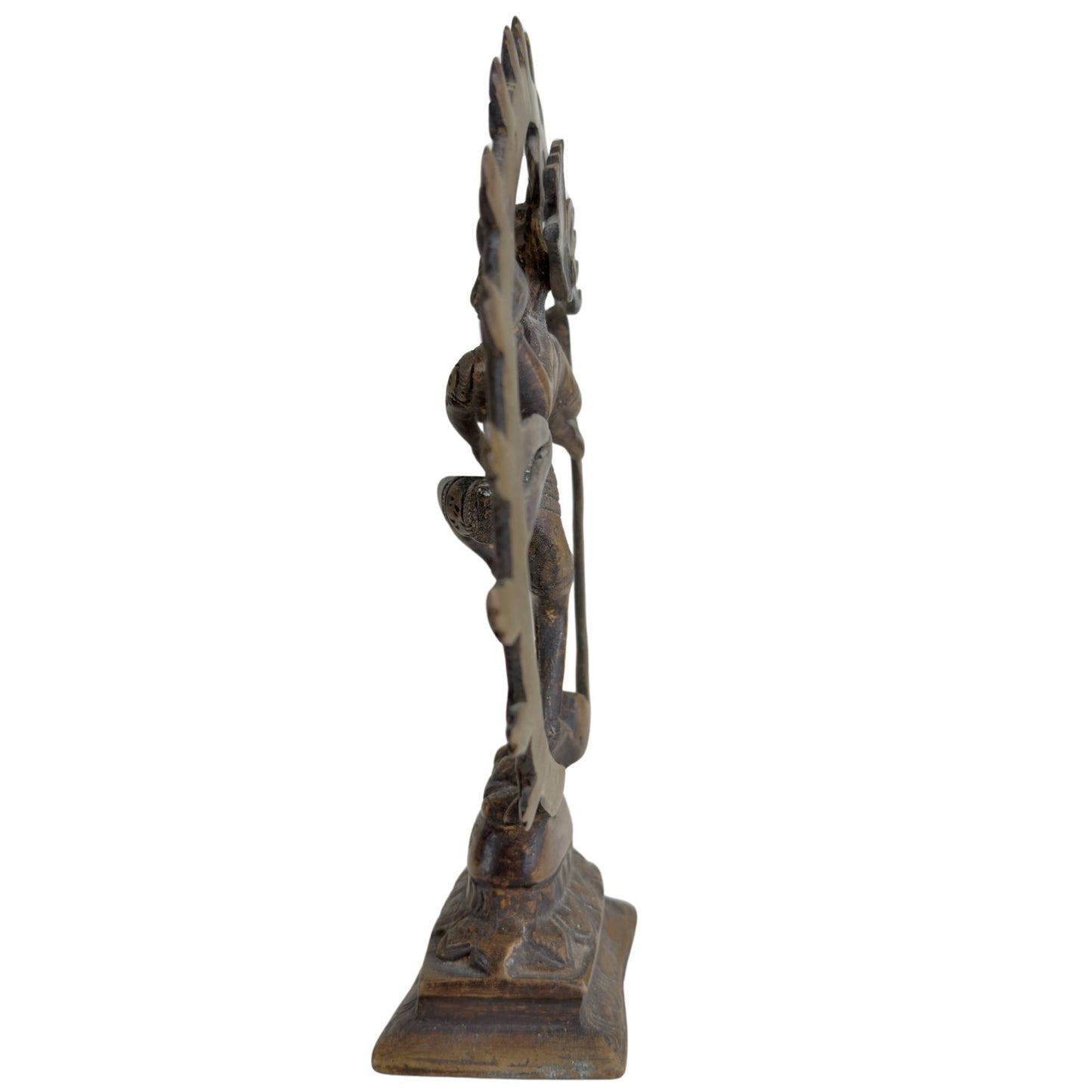 Ancient Indian Shiva sculpture of bronze with a serene appearance