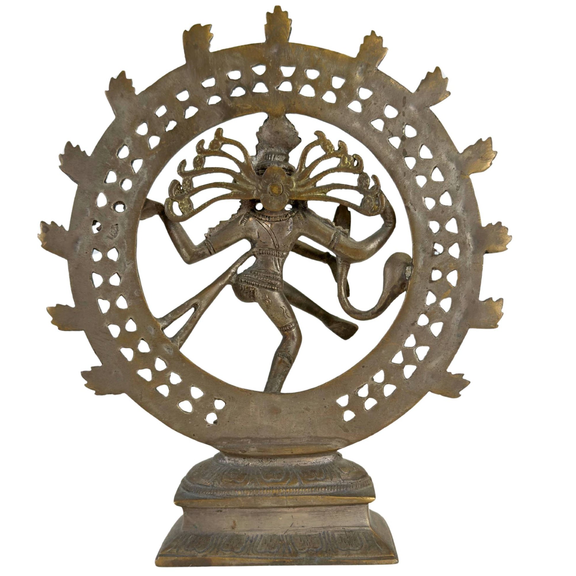 Old bronze Nataraja sculpture with refined details and graceful pose