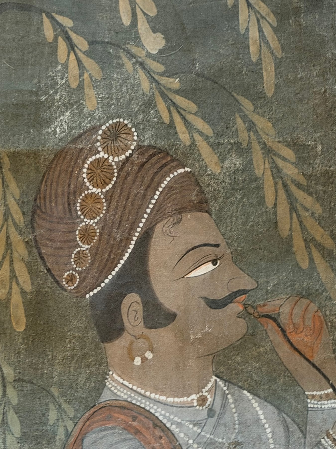 Old Pichwai textile painting used in a ritual context