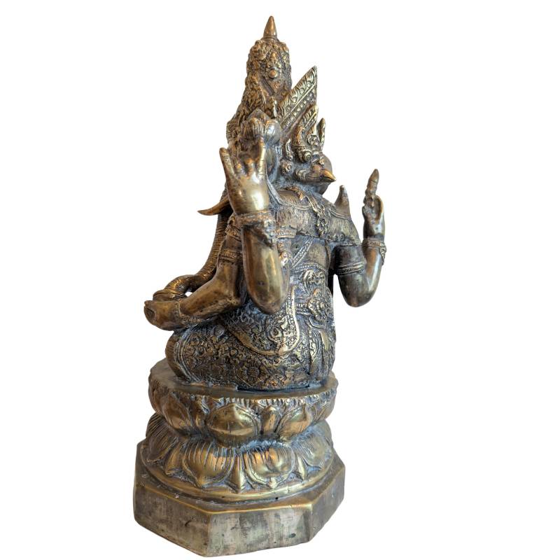 Syncretic Khmer Ganesha statue in bronze