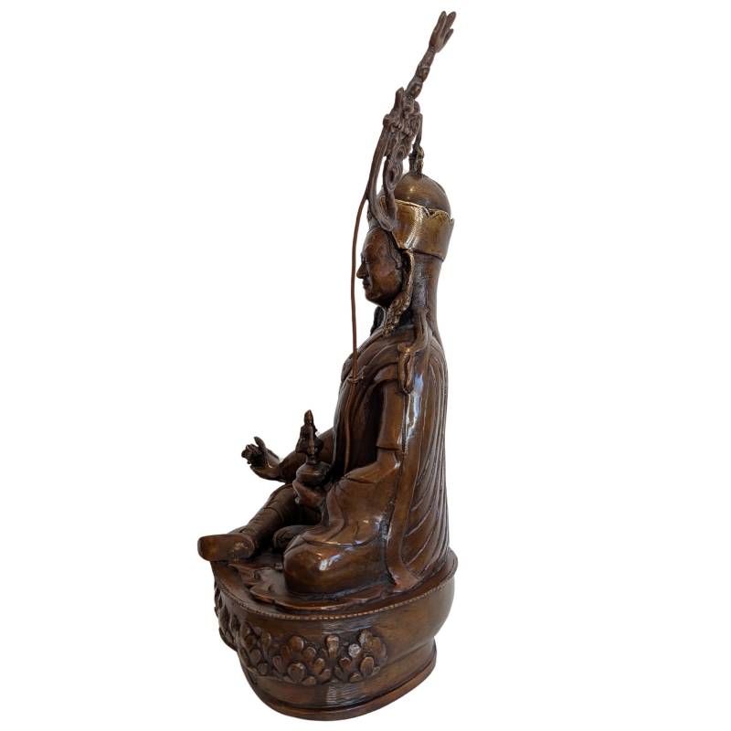 Bronze Padmasambhava statue from the Himalayas, Vajrayana Buddhism