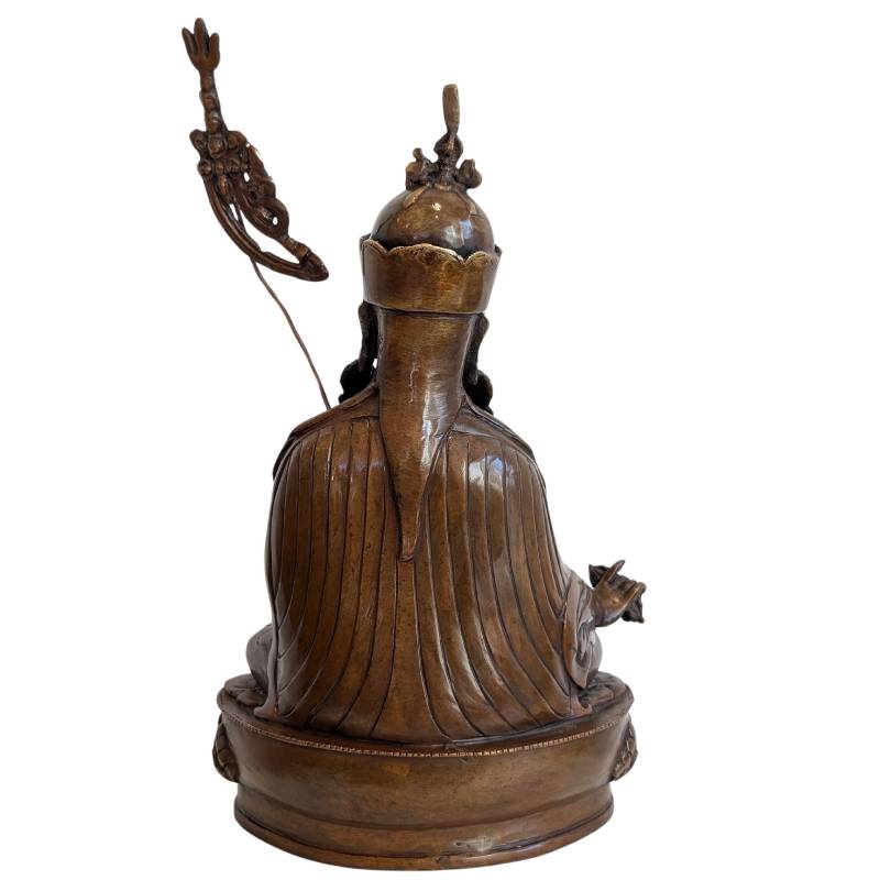 Bronze Padmasambhava statue from Tibet, Vajrayana Buddhist tradition