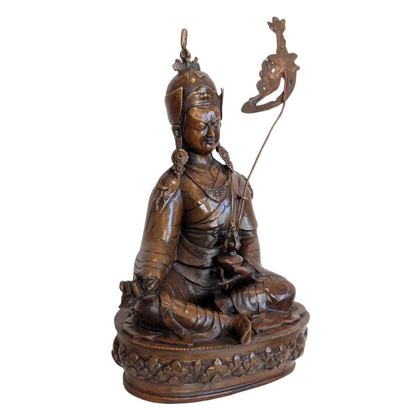 Bronze Padmasambhava statue from Tibet, Vajrayana Buddhism, 19th century