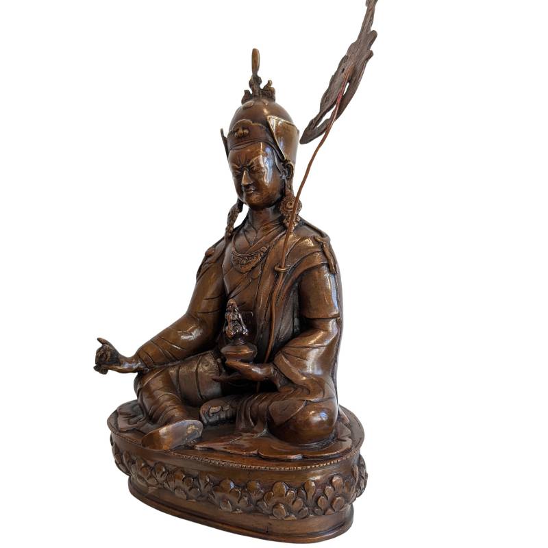 Padmasambhava Guru Rinpoche statue in bronze from Tibet, Vajrayana Buddhism