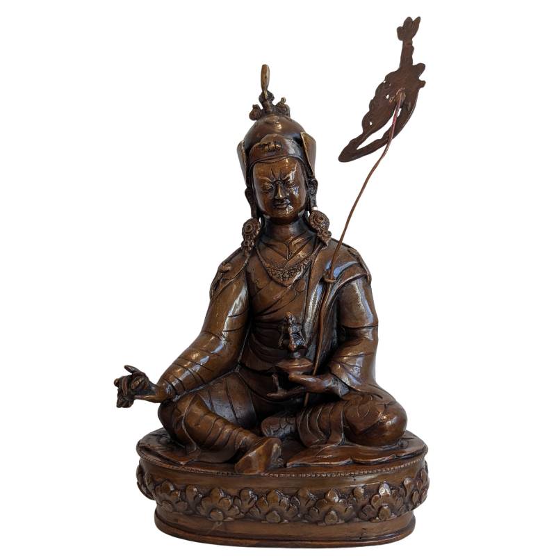 Tibetan Padmasambhava Guru Rinpoche statue in bronze, Vajrayana Buddhism, 19th century