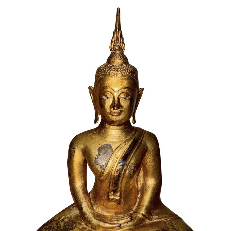 Thorough patina analysis of antique Thai bronze statue