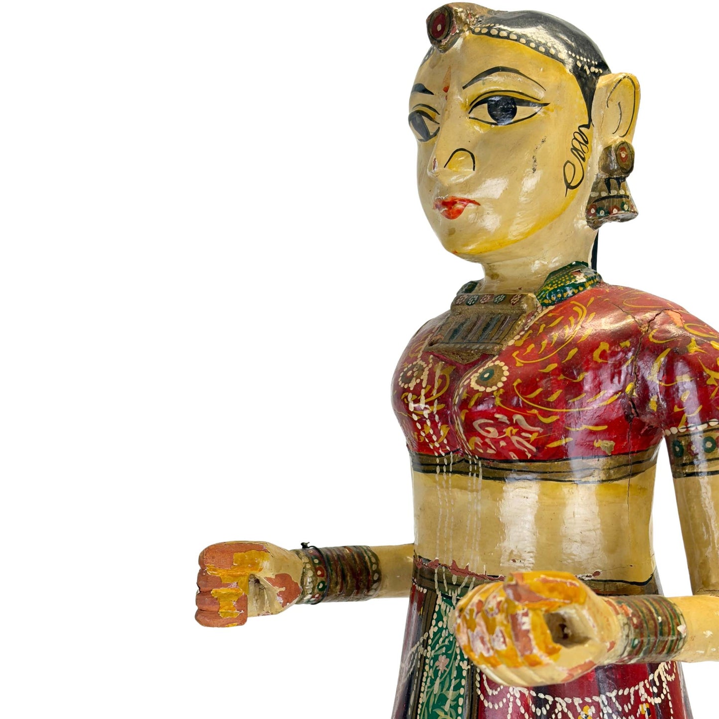 Rajasthani bride statue with open hand gesture as a symbol of welcome, happiness, prosperity, and positive energy.