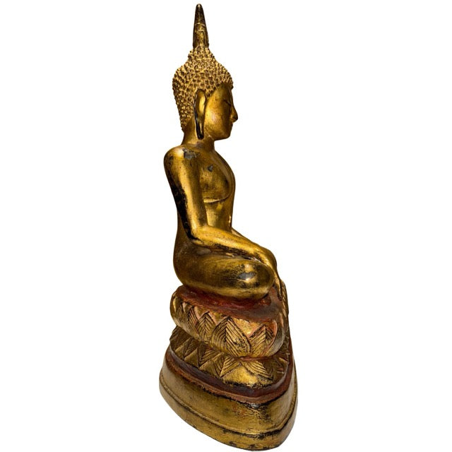 Rattanakosin Buddha on a double lotus base with meaning of purity and spiritual growth