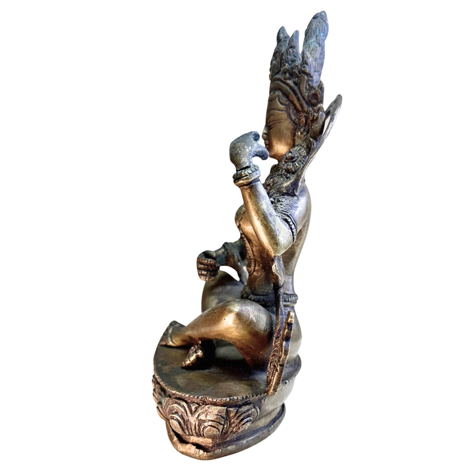 Saraswati plays Veena antique handiwork 1920