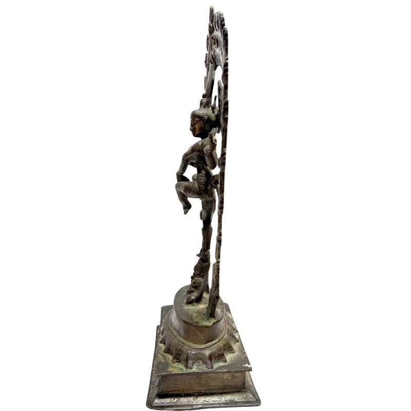 Shiva Nataraja statue bronze India antique cosmic dance authentic statue