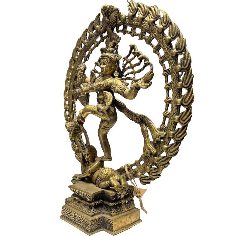 Shiva Nataraja bronze statue detail halo of flames cosmic energy symbol