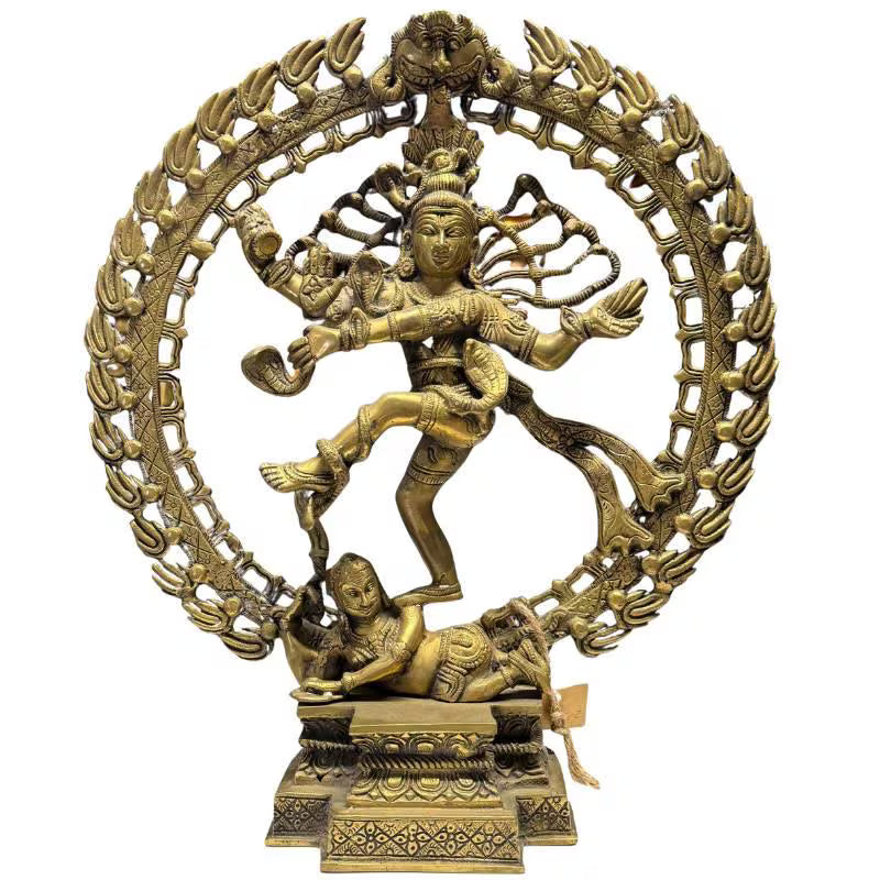 Shiva Nataraja bronze statue South India early 20th century traditional lost-wax casting