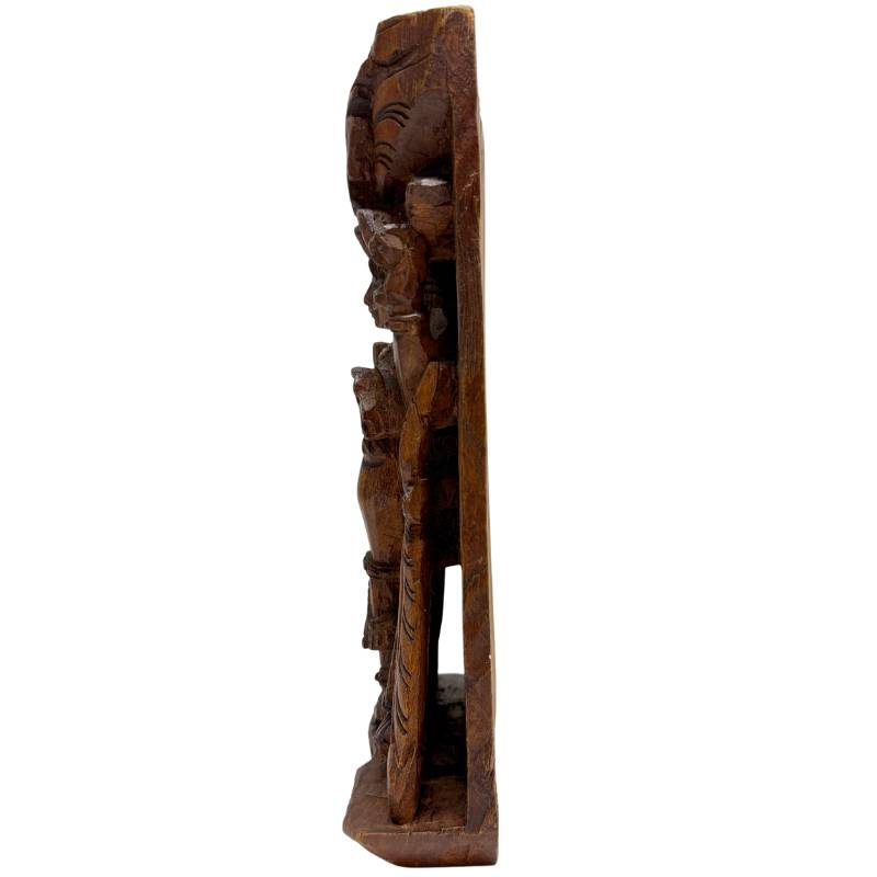 Antique wood carving of Shiva Nataraja from India
