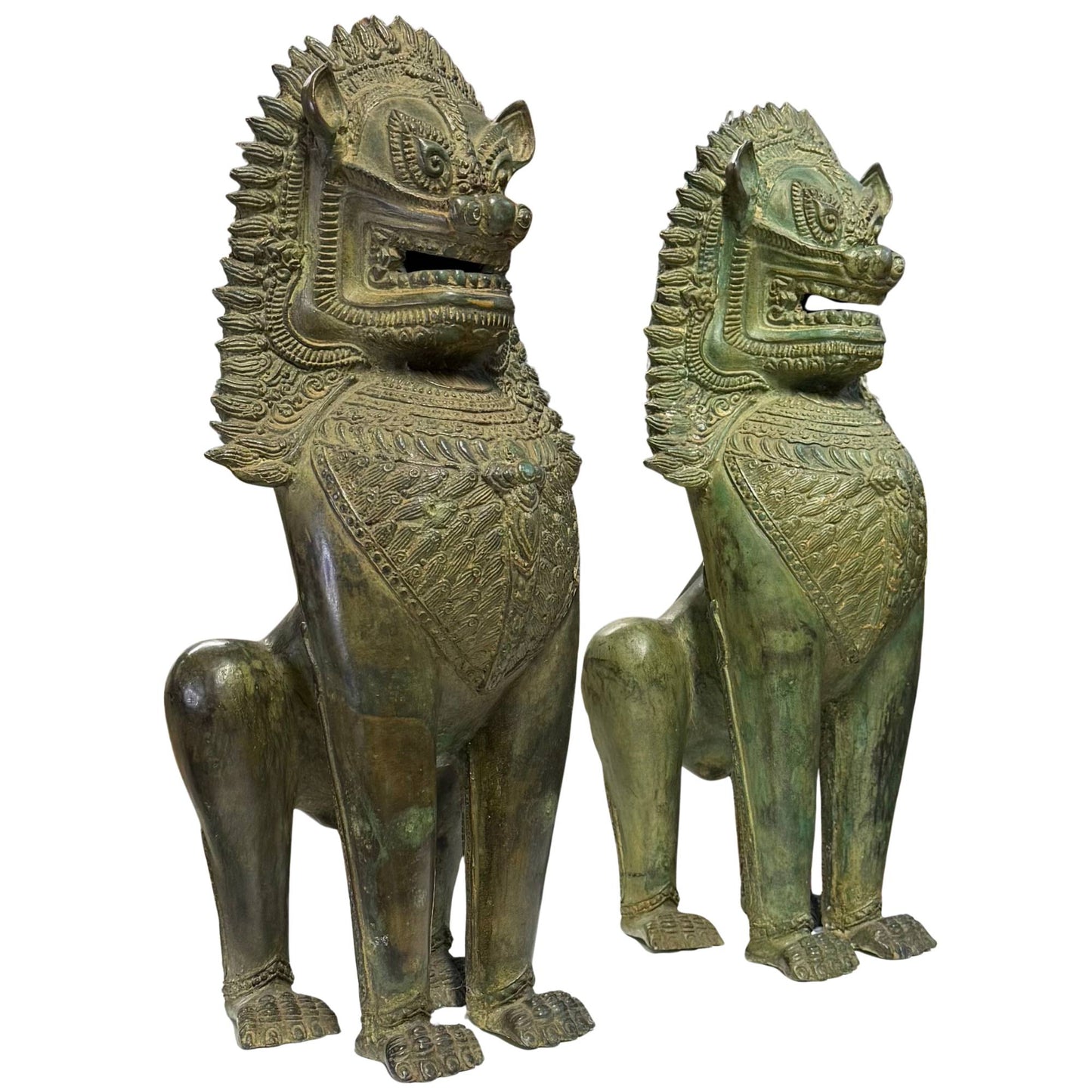 Singha lions as a spiritual symbol for strength and protection of the family