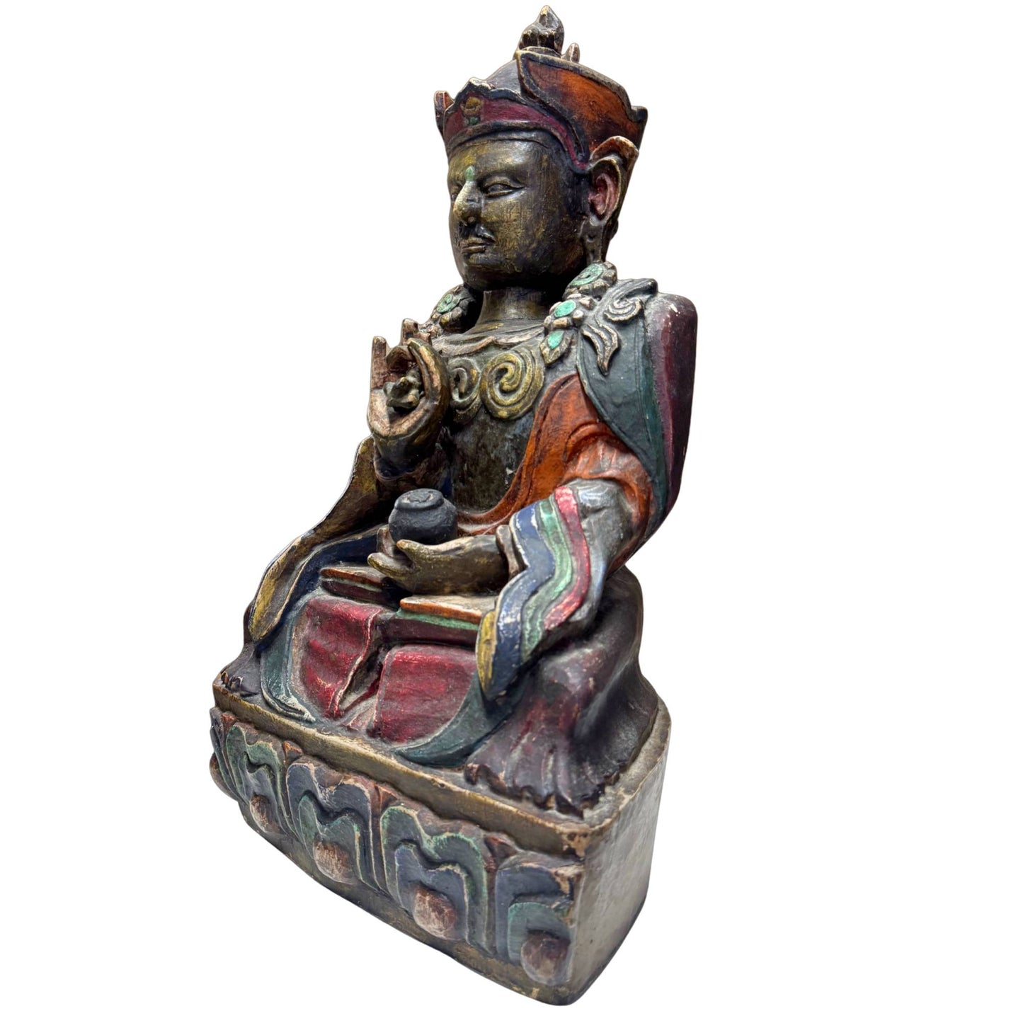 Sino-Tibetan wood carving Karma Pakshi investment grade