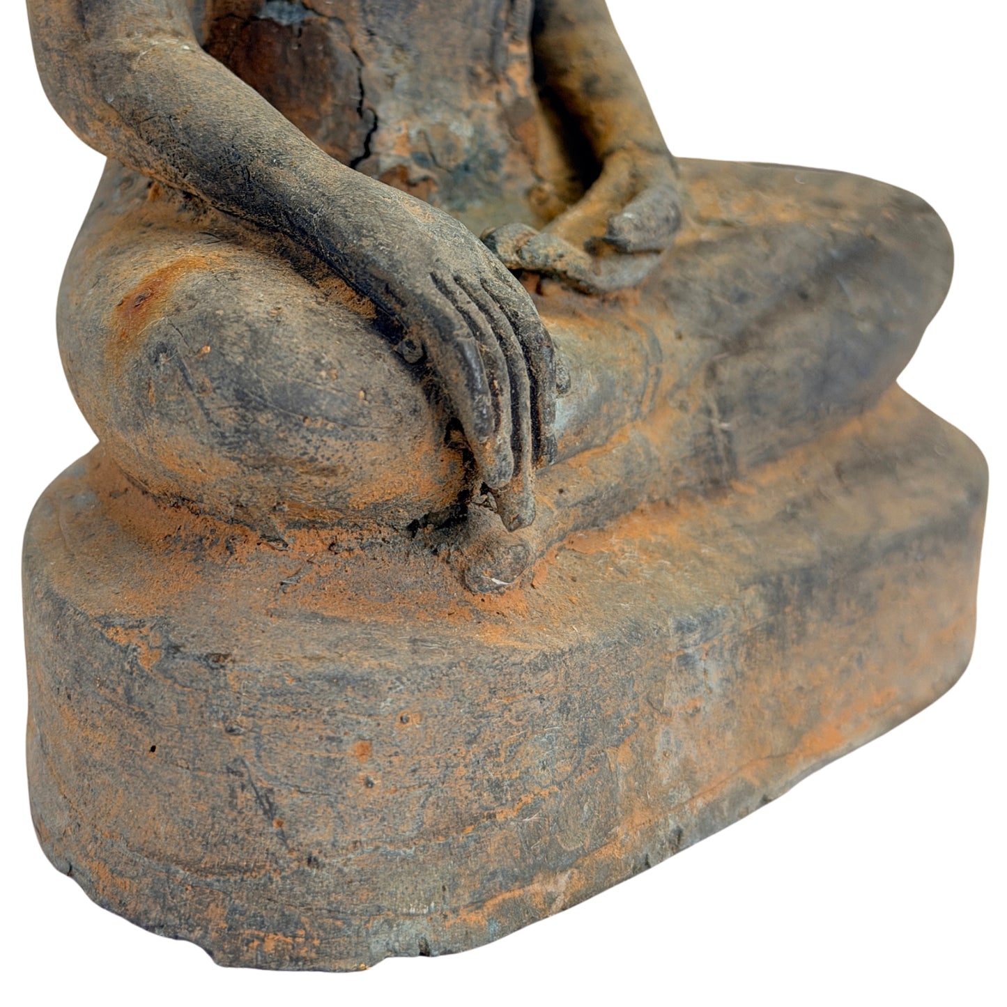 Bouddha d’Ayutthaya ancien en bronze doré, Thaïlande, XVIIe–début XVIIIe siècle, SKU 740 – vue 6
