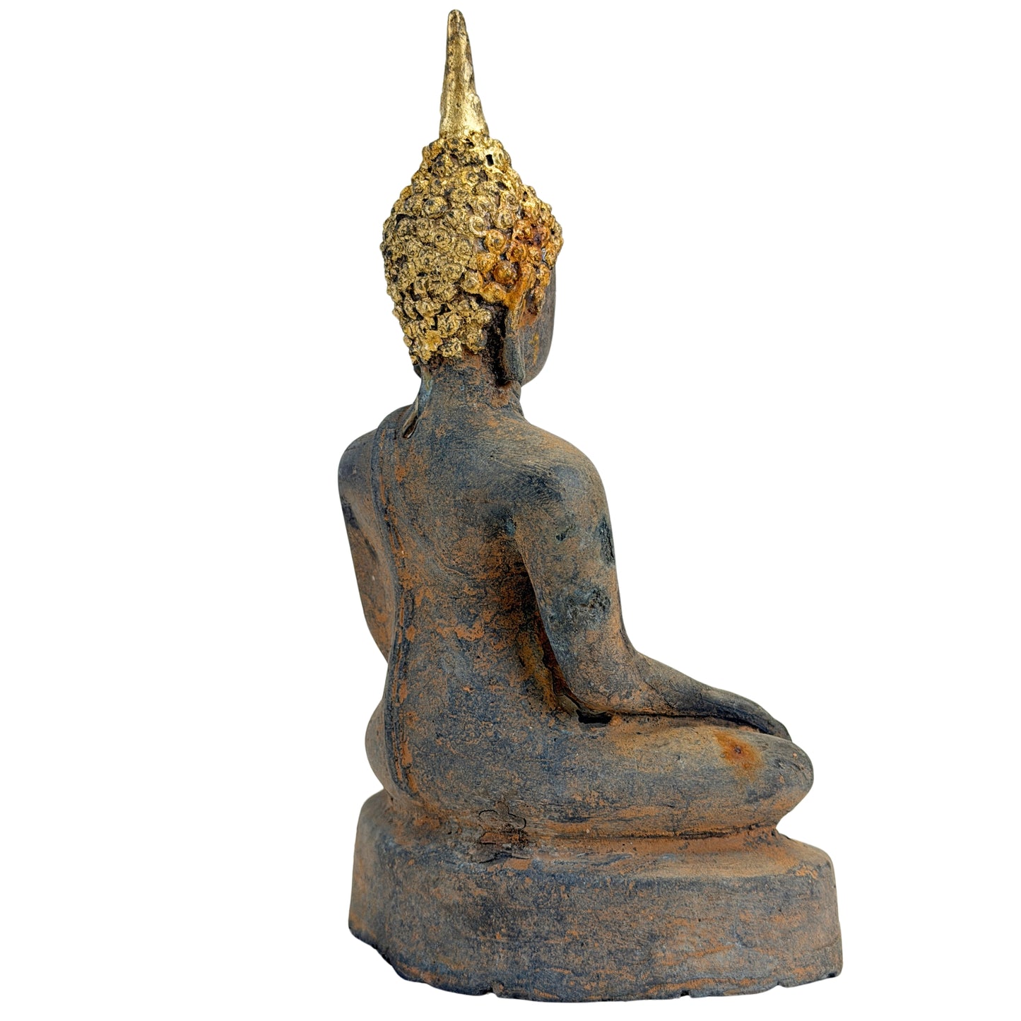 Bouddha d’Ayutthaya ancien en bronze doré, Thaïlande, XVIIe–début XVIIIe siècle, SKU 740 – vue 9