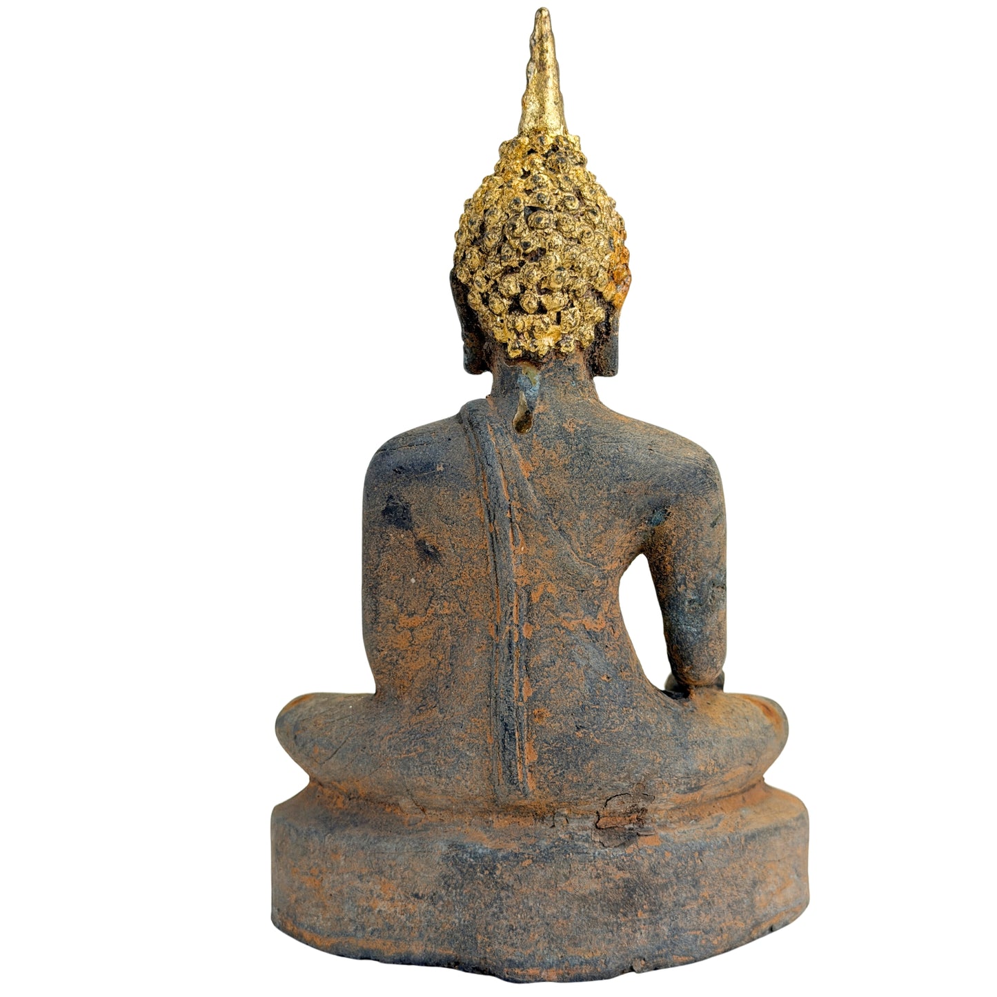 Bouddha d’Ayutthaya ancien en bronze doré, Thaïlande, XVIIe–début XVIIIe siècle, SKU 740 – vue 10