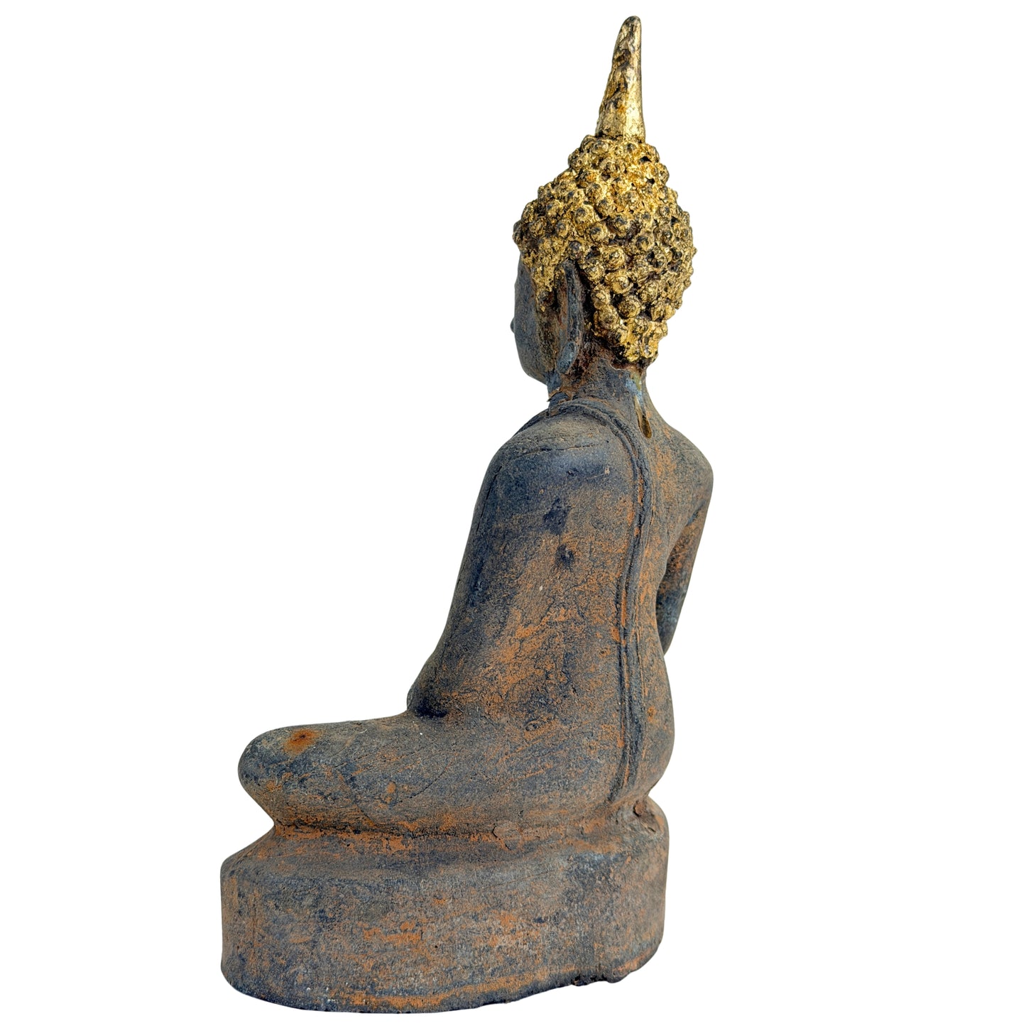 Bouddha d’Ayutthaya ancien en bronze doré, Thaïlande, XVIIe–début XVIIIe siècle, SKU 740 – vue 11