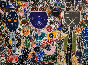 Soufiane Chaouaou – Original Colorful Painting – Acrylic & Marker – 60x80 cm
