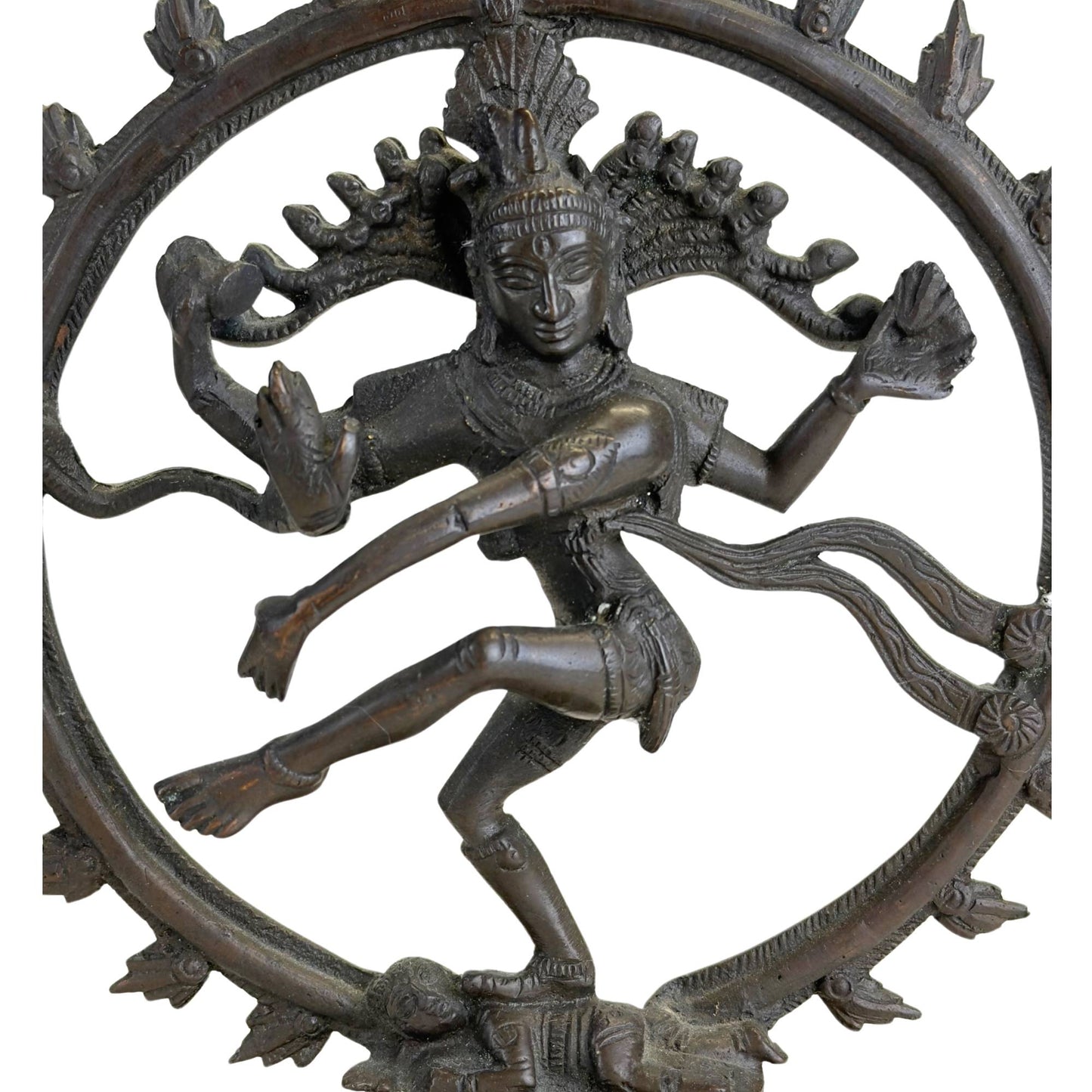 Spiritual Hindu bronze art object from India for meditation, yoga room, or altar