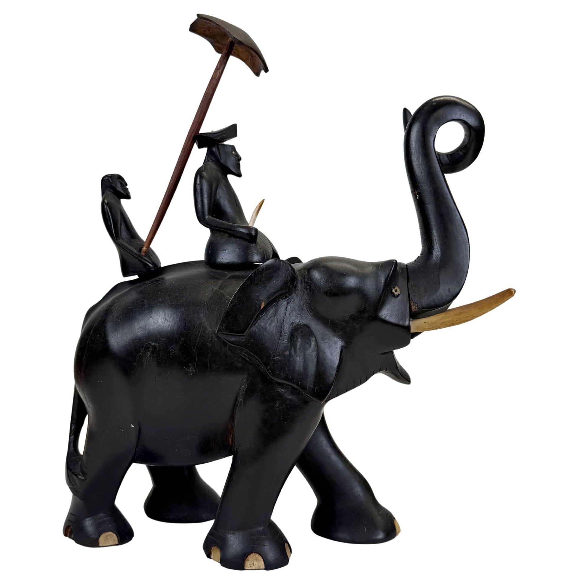 Sri Lanka colonial ebony elephant statue sculpture