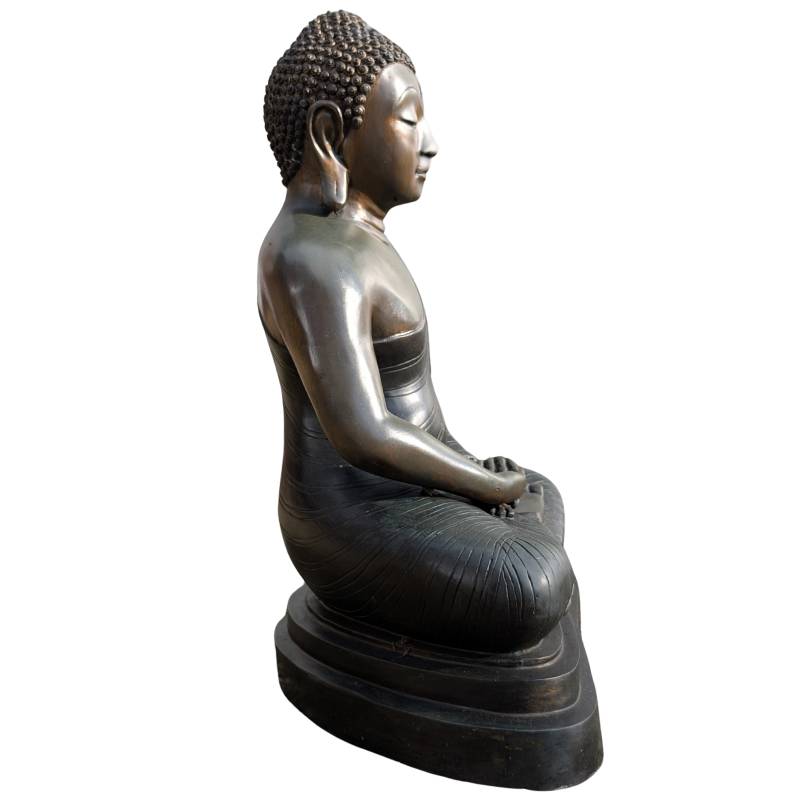 Sri Lankan Buddha in fire-gilded bronze from the 17th–18th century