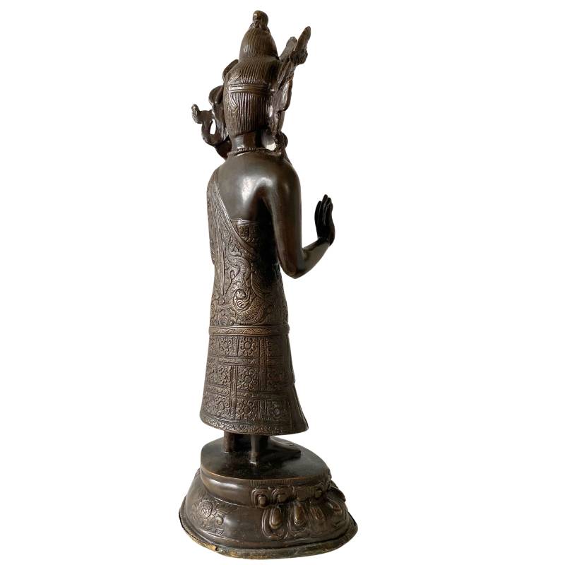 Standing bronze Buddha statue Dipankara
