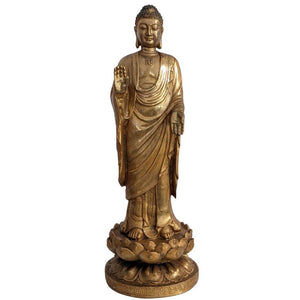Statue de Bouddha debout avec inscription – lot 130