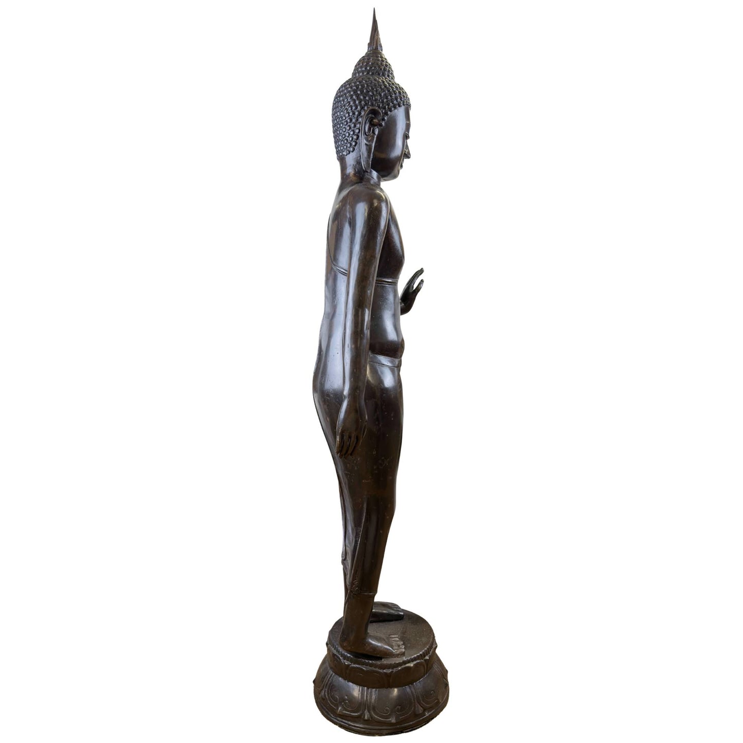 Standing bronze Buddha with Abhaya Mudra gesture