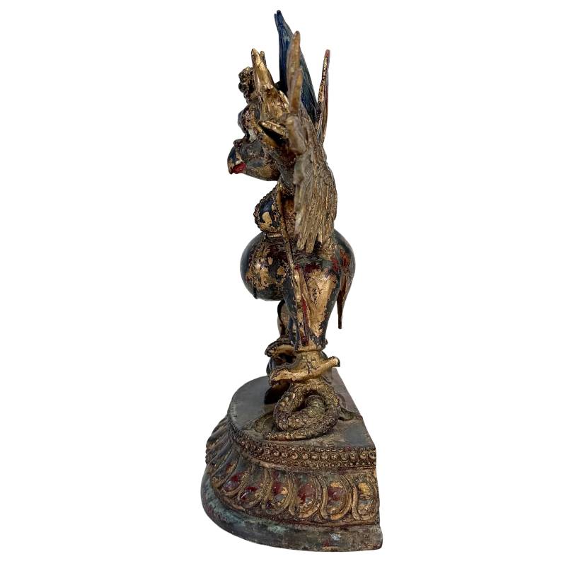 Tantric Garuda statue in bronze as a protective figure