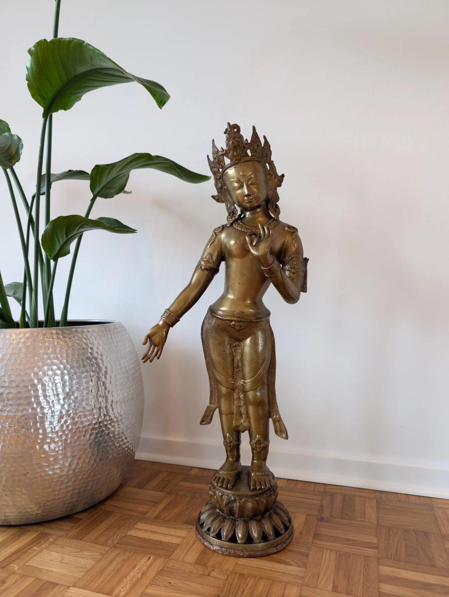 Tara statue bronze 78 cm Tibetan style large standing