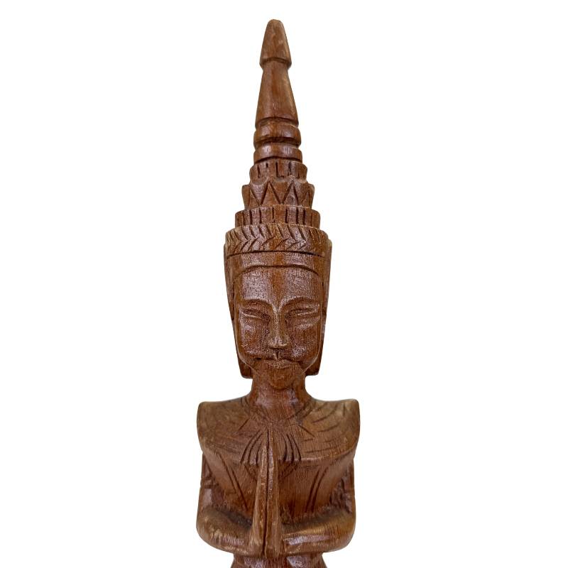 wooden temple statue