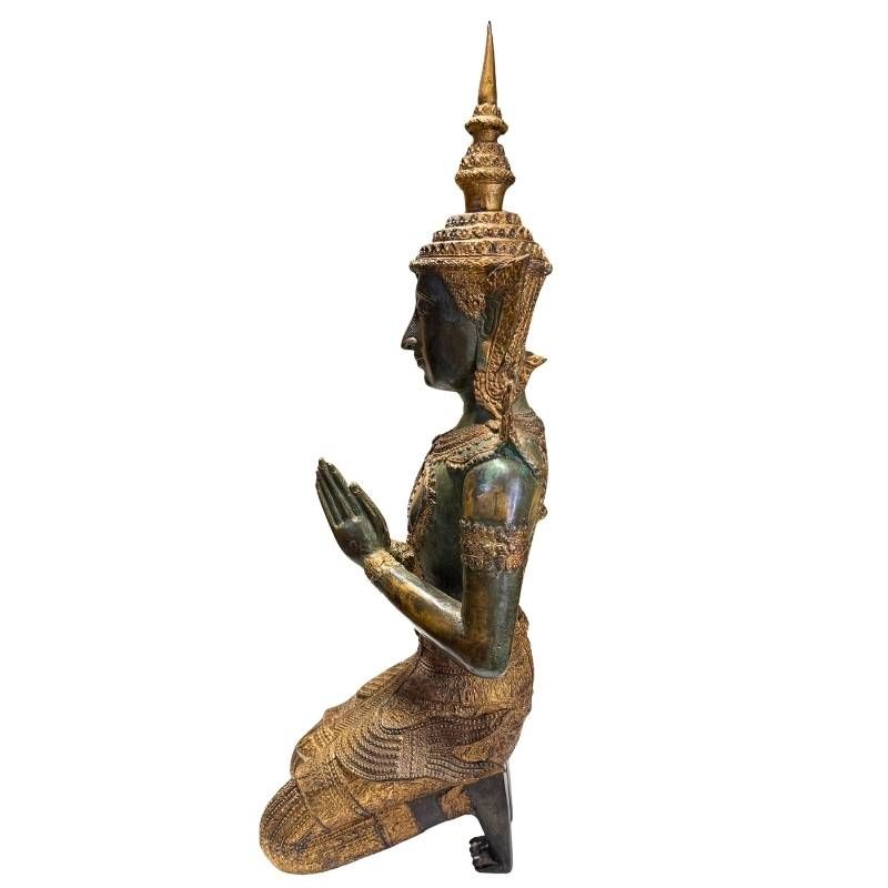 Authentic Thai bronze temple guardians as an interior statement
