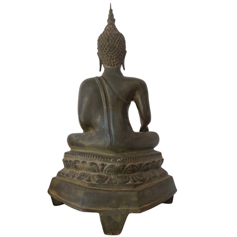 Thai Buddha statue with remnants of original fire gilding