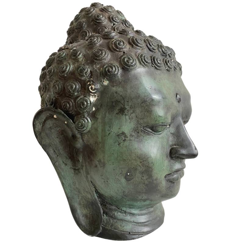 Thai Buddha head of bronze