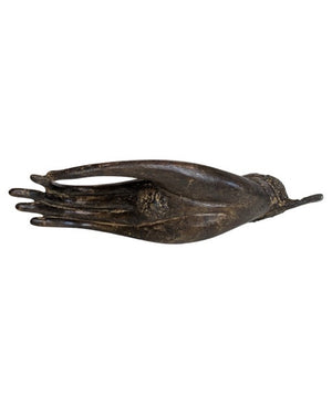 Main de Bouddha en bronze thaïlandais antique Vitarka mudra