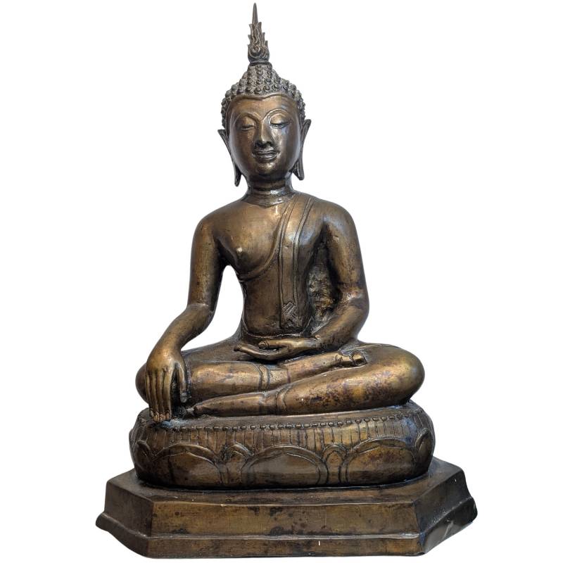 Thai bronze Buddha in bhumisparsha mudra