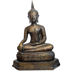 Bouddha en Bhumisparsha Mudra en bronze – XIXe siècle – lot 120