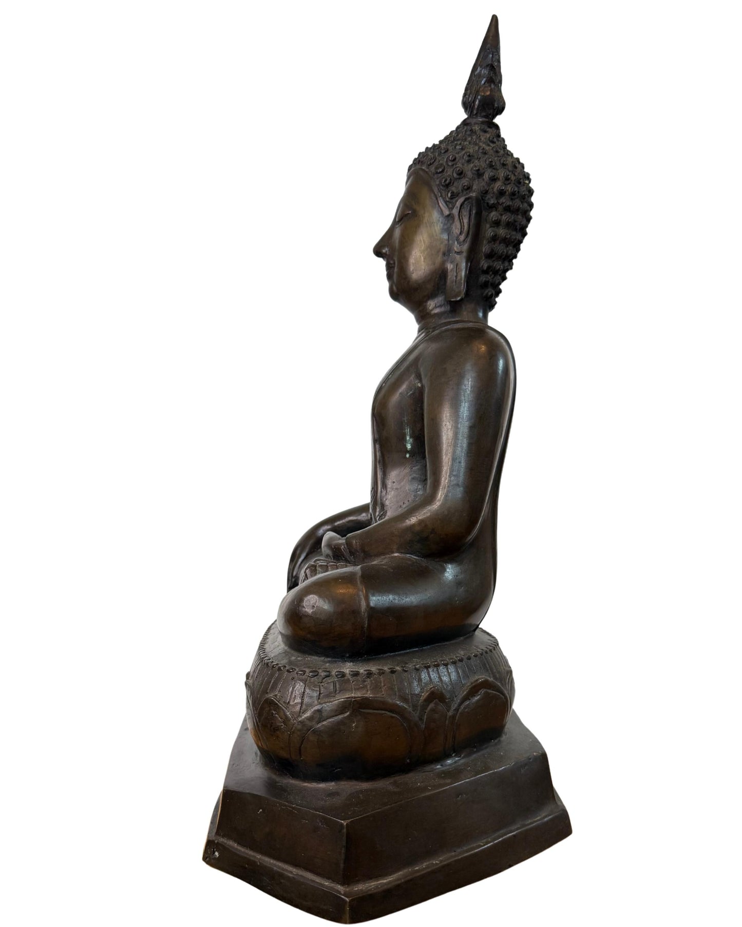 Thai bronze Buddha heavy statue 15 kg spiritual object