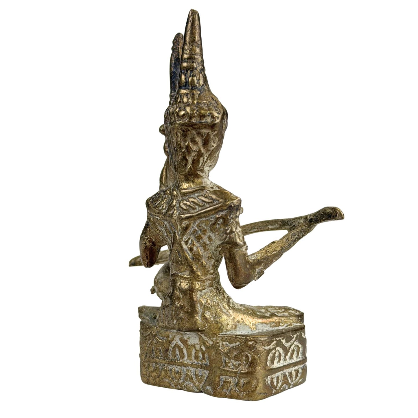 Collection of old Thai bronze musician figures