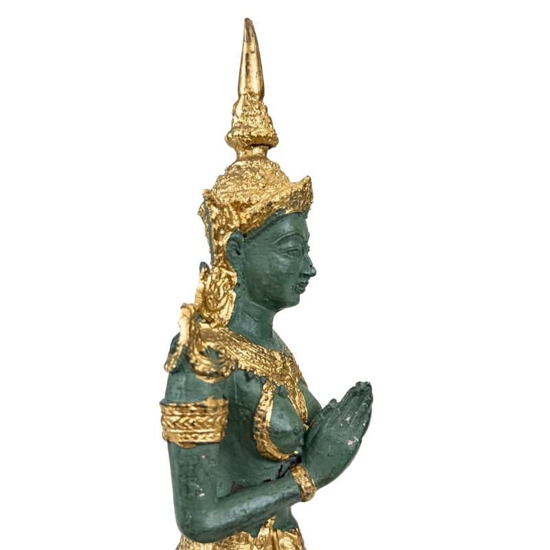 Thai temple guardians pair kneeling posture decoration