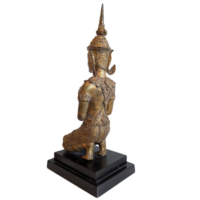 Traditional bronze Thepanom worship figure from Thailand