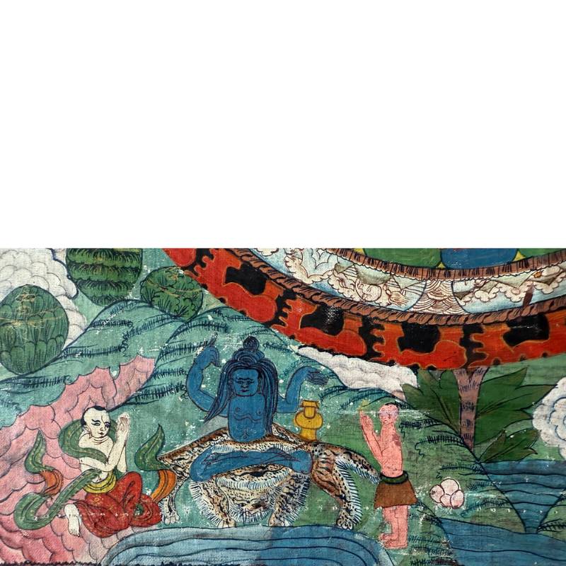 Thangka painting from the Himalayas used in spiritual practice