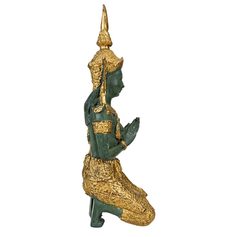 Thepanom statue couple Thai art decoration gold colored detail
