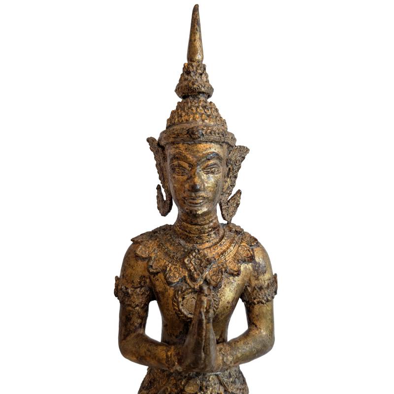 Thepanom figure of bronze with patina from Thailand