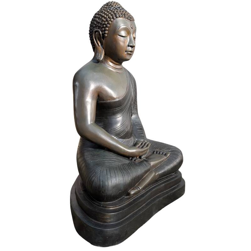 Theravada Buddha in Dhyana Mudra executed in bronze