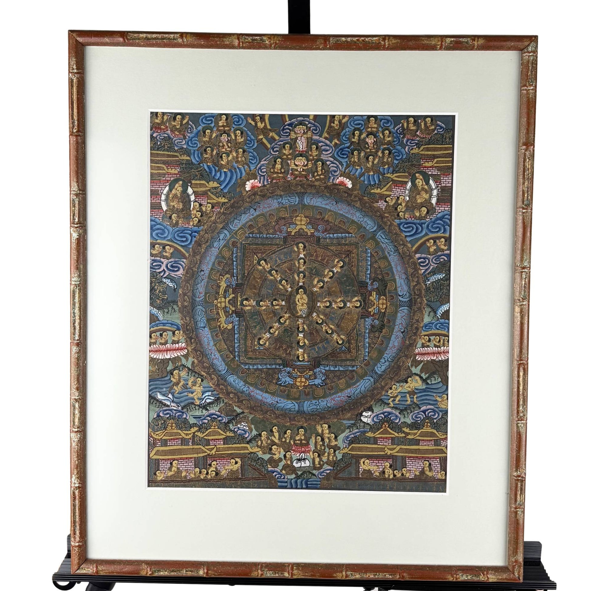 Tibetan Buddhist mandala thangka wall art